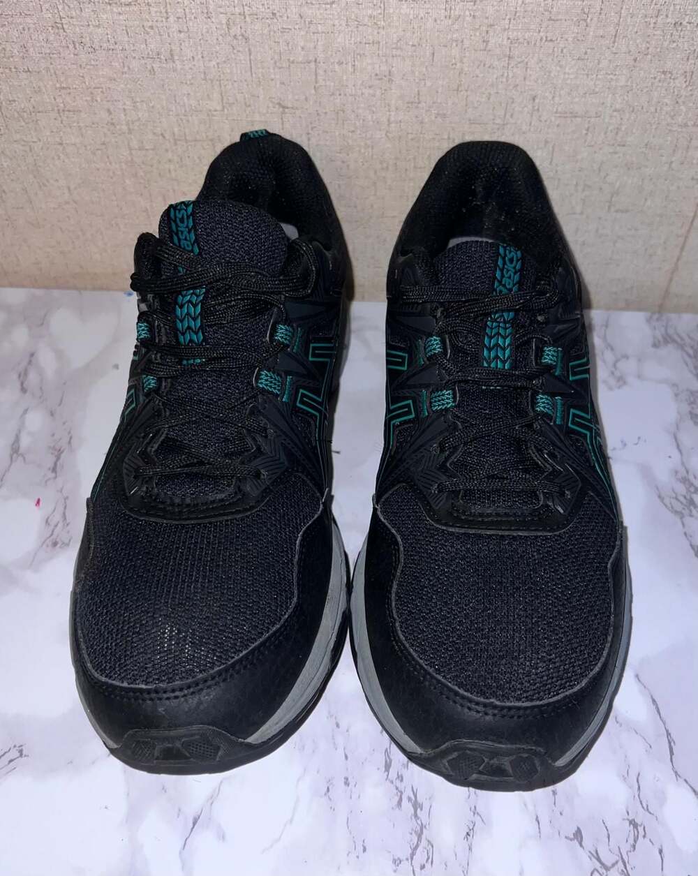 ASICS Gel-Venture 8 Trail Running Shoe Black Teal Women’s Size 9 Hiking Athletic